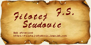 Filotej Studović vizit kartica